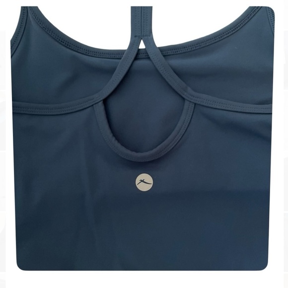 X by Gottex Navy Crop Tank Sports Bra, Medium - Picture 2 of 4